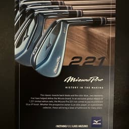 Mizuno Pro 221 Limited Edition Blue Iron set, Steel, Right-Handed, 3i-PW